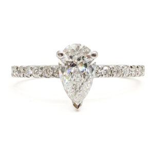 טבעת אירוסין טיפה 1 קראט