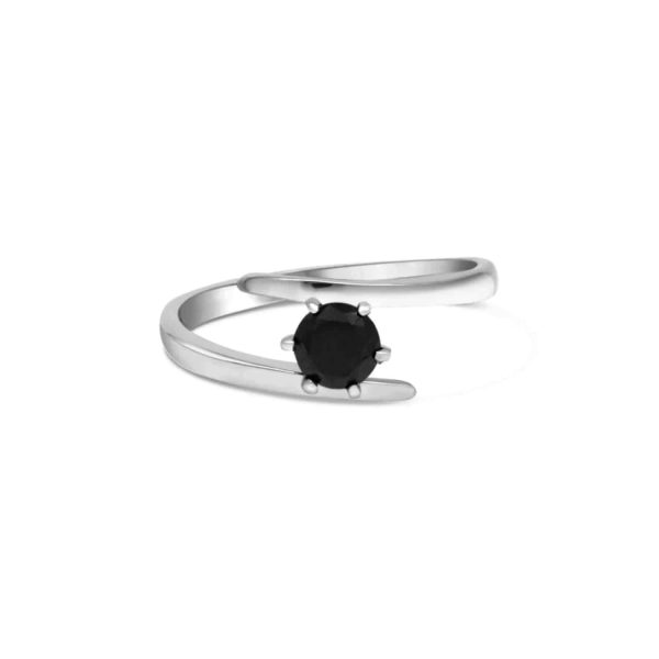 טבעת טוויסט יהלום שחור, טבעת יהלום שחור לאישה, טבעת אירוסין עם יהלום שחור,