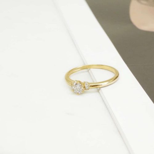טבעת יהלום מעבדה, טבעת יהלומים, טבעת זהב עם יהלומי מעבדה, טבעת זהב CVD, טבעת יהלומים לאישה,