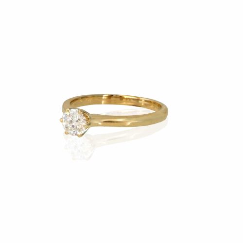 טבעת אירוסין זהב סוליטר משובצת יהלום מעבדה, טבעת יהלום מעבדה, טבעת אירוסים, טבעת סוליטר לאישה, טבעת זהב עם יהלום, טבעת יהלום לאישה,